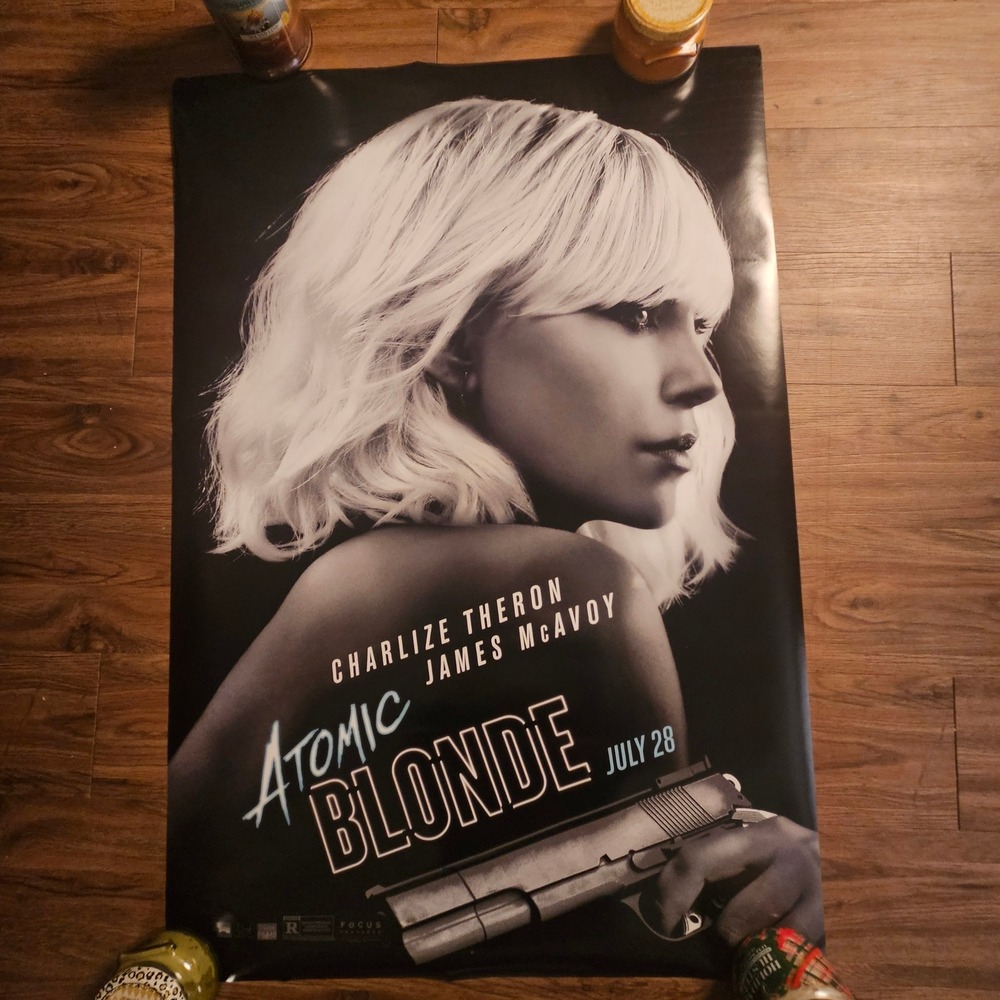Atomic Blonde 2017 Promo Movie Poster 27x40 Charlize Theron, James McAvoy